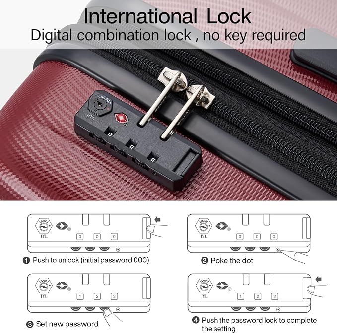 Hanke 29 Inch Expandable Checked Luggage Lightweight PC Hard Shell Luggage - Image 8