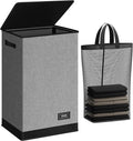 SOLEDI Laundry Hamper with Lid 90L Large & Tall Collapsible Laundry Basket by SOLEDI