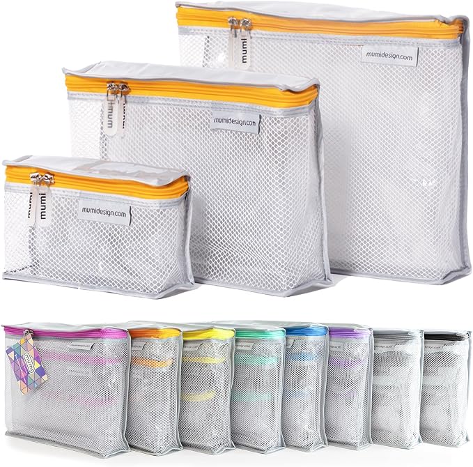 MUMI Travel Toiletry Bag Set of 3 – Clear TSA Approved Toiletry Bags by MUMI