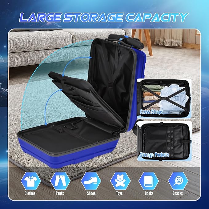 smilesun Scooter Suitcase for Kids & Adults, Foldable Carry On Travel Luggage - Image 7
