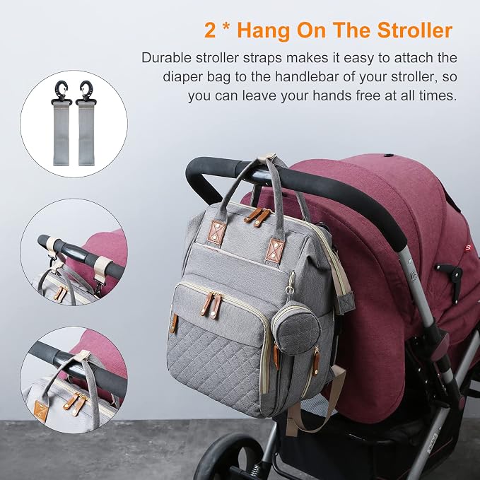 Diaper Bag with Changing Station, Waterproof 3 in 1 Baby Diaper Backpack with - Image 5