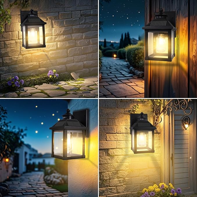 Solar Wall Lights Outdoor, Dusk to Dawn Motion Sensor Lights Waterproof - Image 7