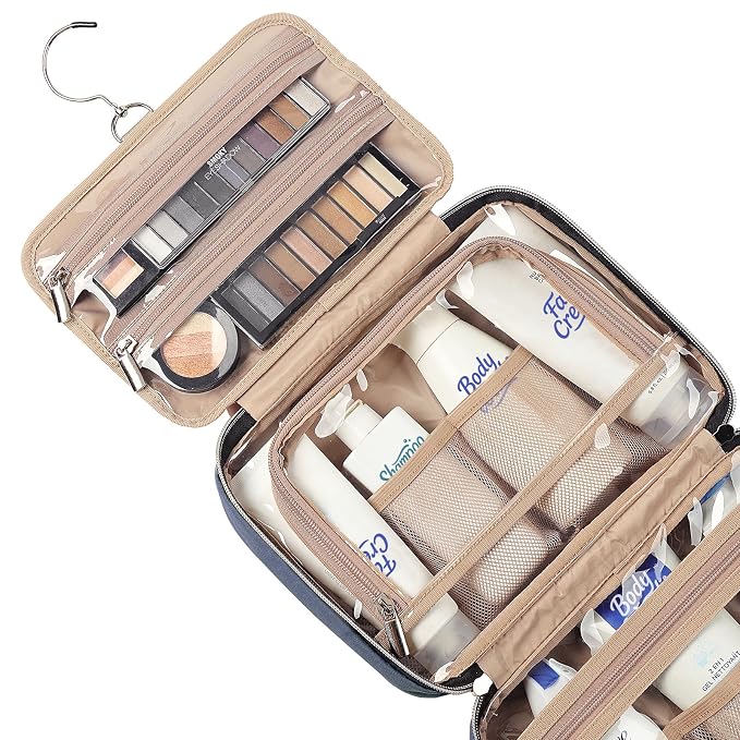 NISHEL Travel Toiletry Bag for women, Portable Hanging Organizer for - Image 4