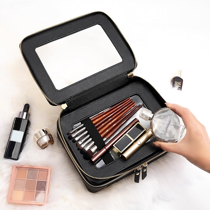 Aveniee Clear Makeup Bags, Double Layer Cosmetic Bags - Image 3
