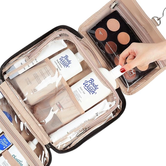 NISHEL Travel Toiletry Bag for Women Large Capacity, Makeup Essentials Organizer - Image 4