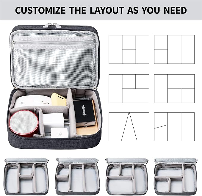 MIRLEWAIY Travel Cords Organizer Case Double-Layer Electronic Accessories - Image 5