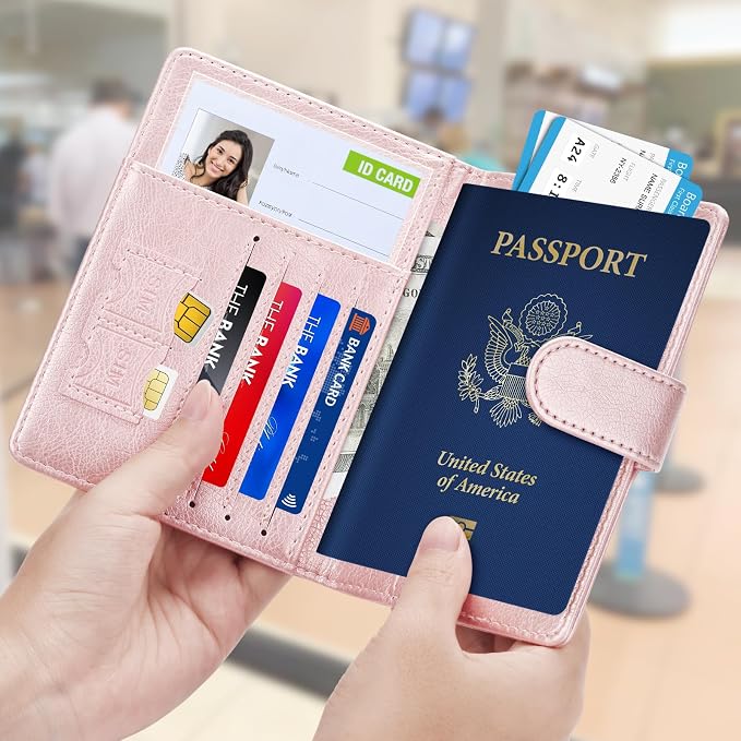 Herain Passport Holder for Travel Cruise Essentials, RFID Passports Book Card - Image 2