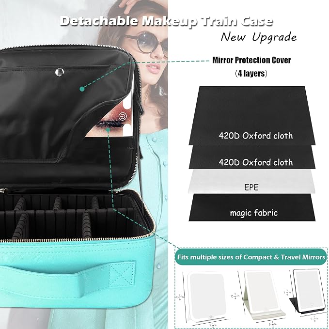 MOMIRA Travel Makeup Bag Cosmetic Bag Makeup Organizer Bag - Image 2
