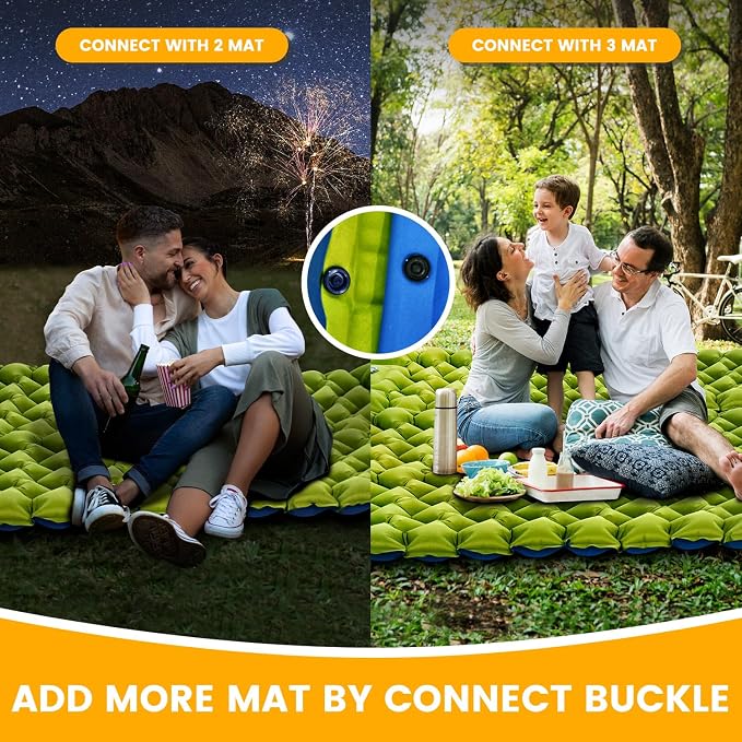 Camping Sleeping Pad, 4in Thick Ultralight Inflatable Camping Mat - Image 6