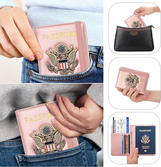 Passport Holder for Travel Passport Cover for Men Passport Wallet Case - Image 6