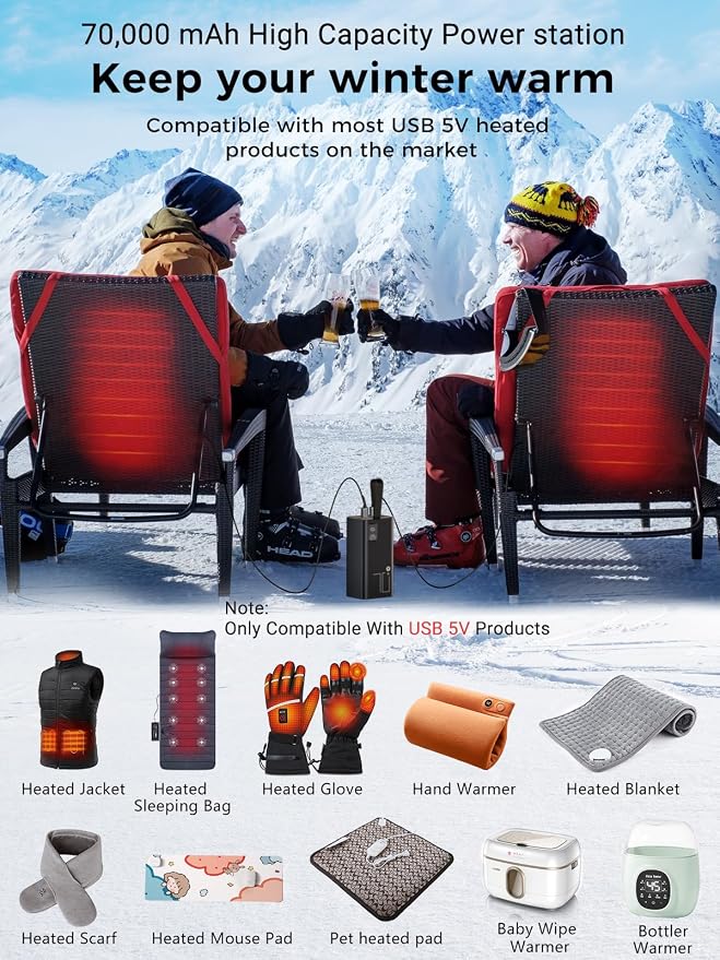Portable Charger 70000mAh Power Bank High Capacity, 30W PD & QC 3.0 Fast - Image 9