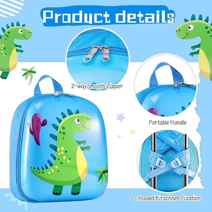 Sanwuta 4 Pcs Kids Luggage Set Kids Backpack Travel Rolling Suitcase - Image 4