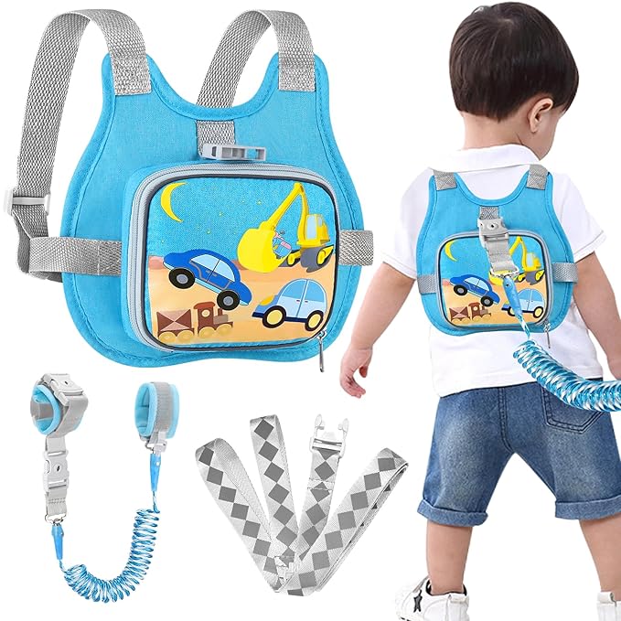 Accmor Toddler Harness Leash + Reflective Anti Lost Wrist Link, Cute Car Kids by Accmor