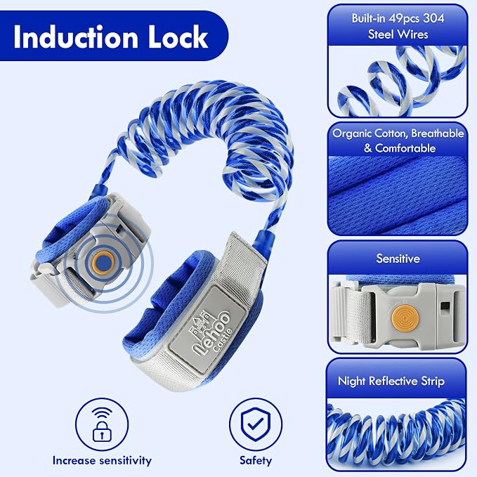 Lehoo Castle Toddler Leash, 4.9ft Kid Leash Wrist - Image 2