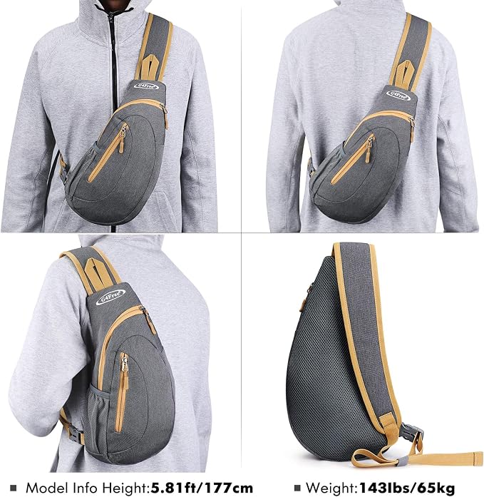 G4Free Sling Bag for Men Women, Small Crossbody Backpack Lightweight Chest - Image 5