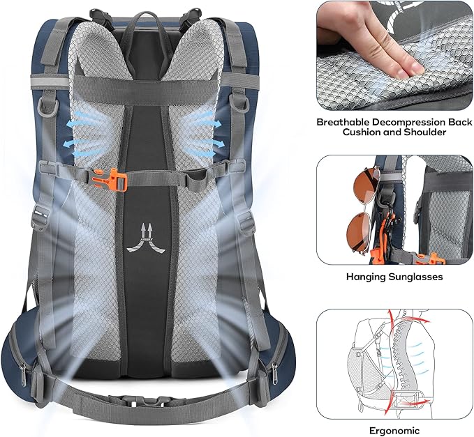 Maelstrom Hiking Backpack, Camping Backpack, 50L Waterproof Hiking Daypack - Image 5
