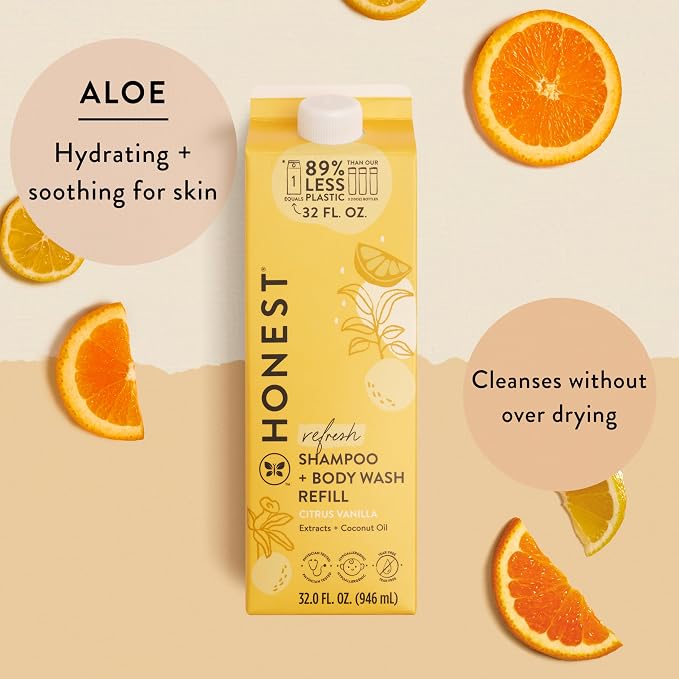 The Honest Company 2-in-1 Cleansing Shampoo + Body Wash Refill Carton | Gentle - Image 2