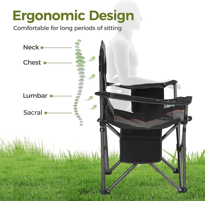 ALPHA CAMP Oversized Camping Chair Heavy Duty Lawn Chair - Image 3