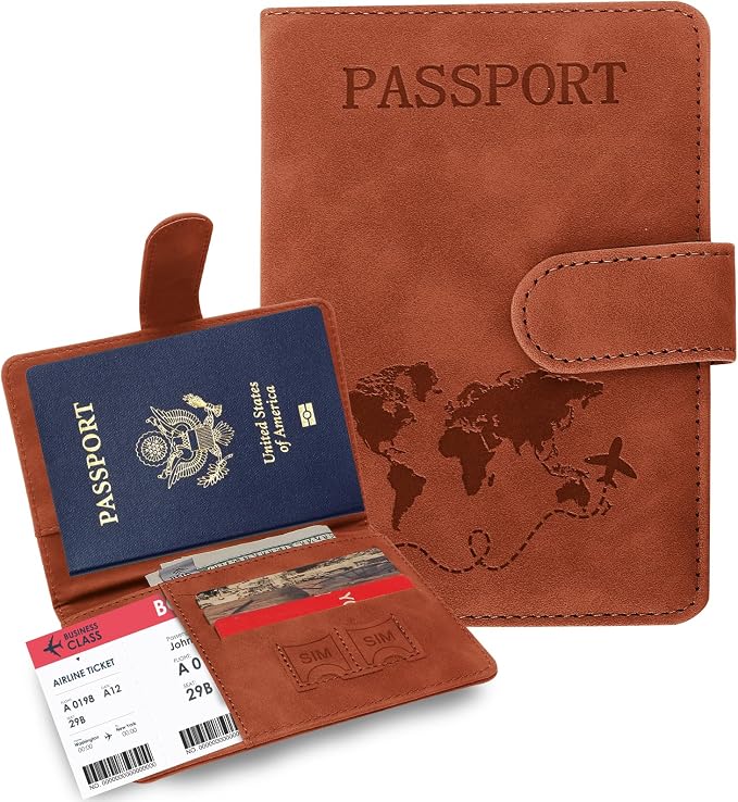 Passport Holders, RFID Blocking Credit Card Holder, PU Leather Passport Holders by SOVIROSE