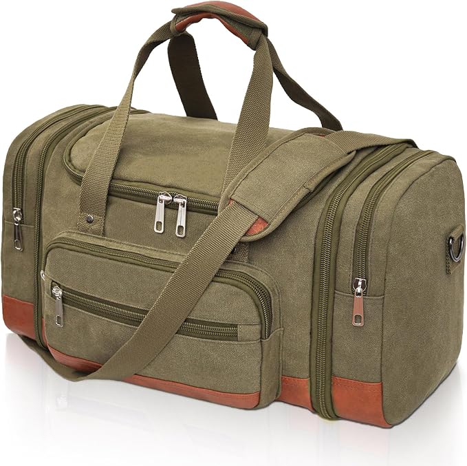 Men'S Duffle Bag For Travel, Expandable Canvas Duffel Bags Overnight Weekend by Unknown