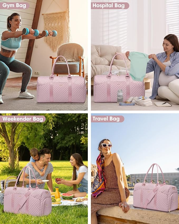 Women Weekender Travel Duffle Bag: Travel Duffel Overnight Bags - Image 6