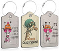 Funny Hipster Giraffe 3 Pack PU Leahter Luggage Tag by Losthll