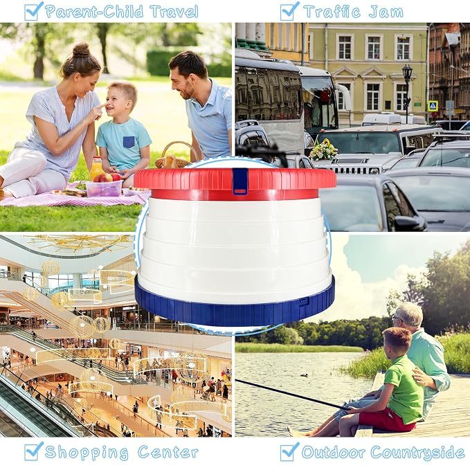Travel Potty for Toddler, Portable and Foldable Toilet Training Apply to Seat - Image 4