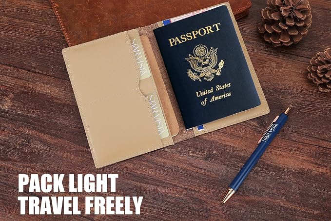 STAR VISTA Albatross Leather Travel Passport Holder, Minimalist Design - Image 5