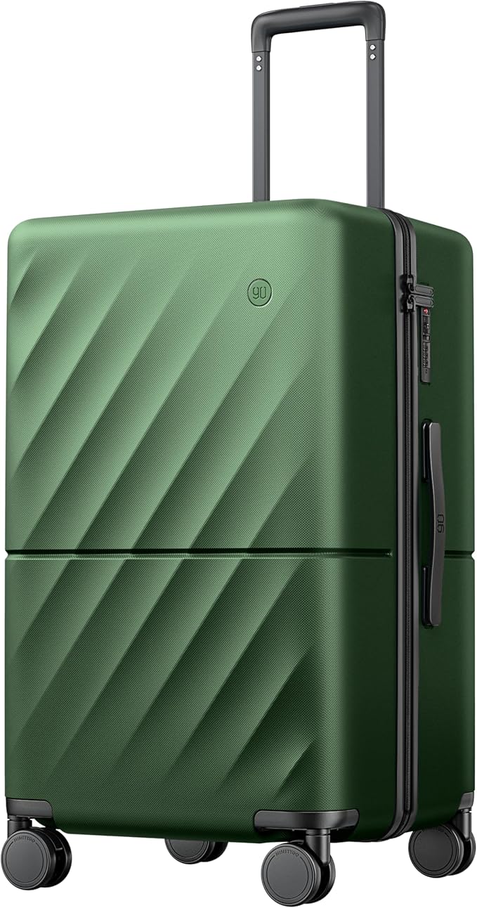 Trunk Luggage 24 Inch, Medium Checked Luggage by NINETYGO