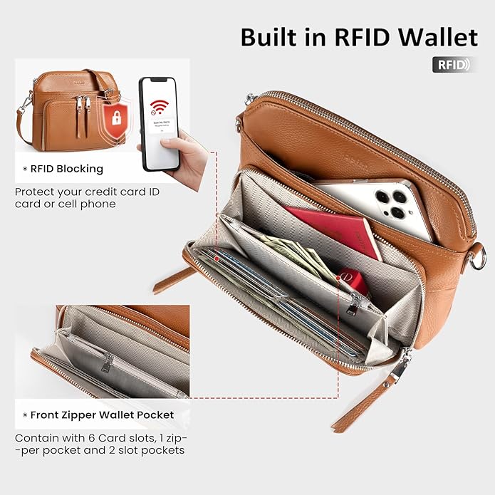 befen Genuine Leather Crossbody Purses - Image 2