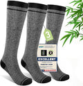 Mens Compression Socks for Men Women, 15-20 mmHg Bamboo Viscose Knee High Soft by Unknown