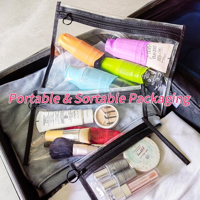 Clear Makeup Bags，small makeup bag, mesh zipper pouch bags, purse organizer - Image 5