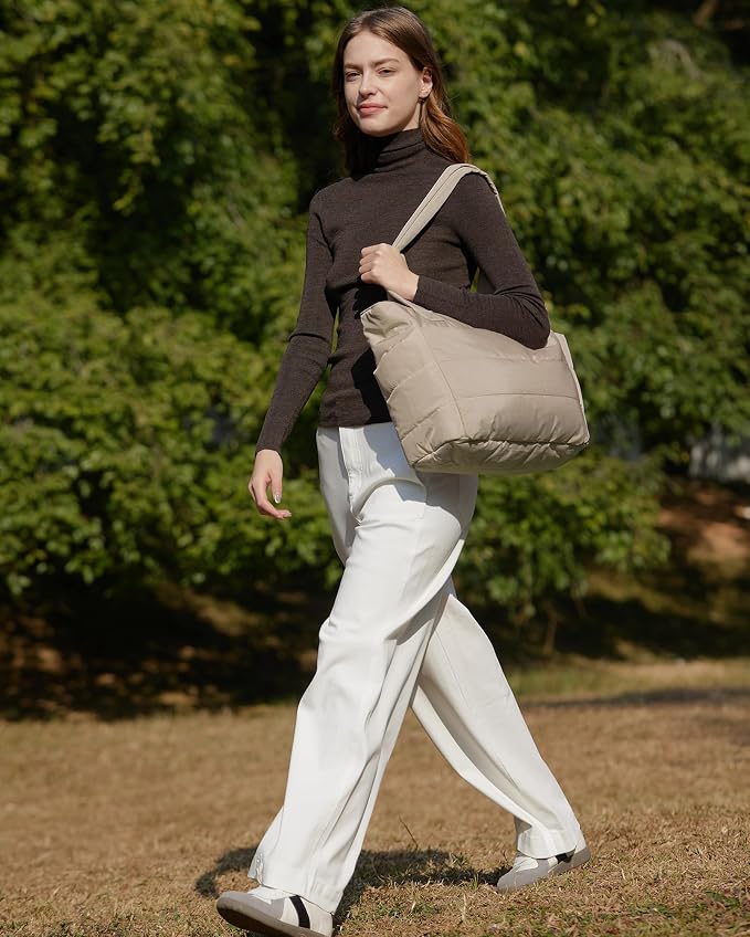 BAGSMART Tote Bag for Women, Lightweight Puffy Tote Bag - Image 6