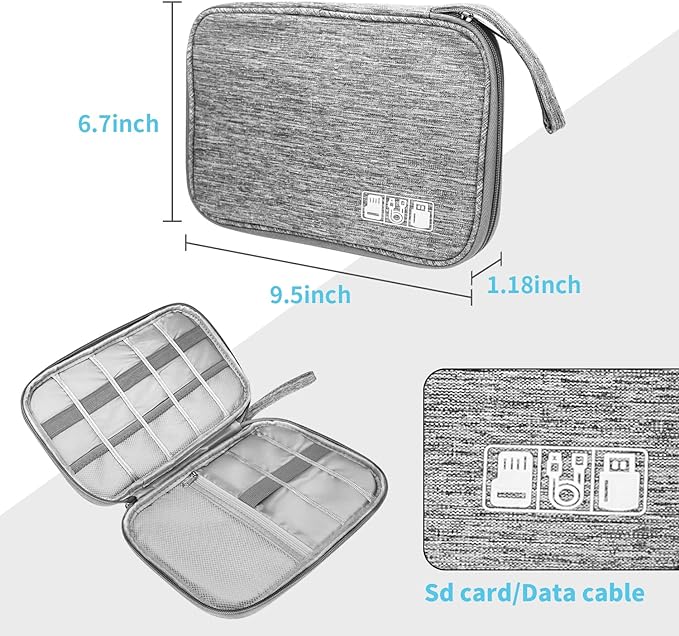 Electronics Organizer Travel Case, Electronic Accessories Storage Bag, Portable - Image 5
