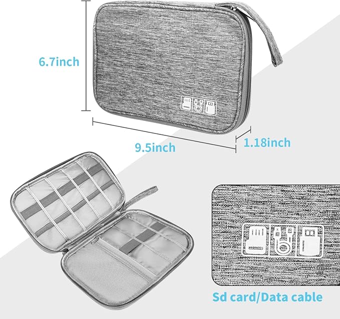 Electronics Organizer Travel Case, Electronic Accessories Storage Bag, Travel - Image 4