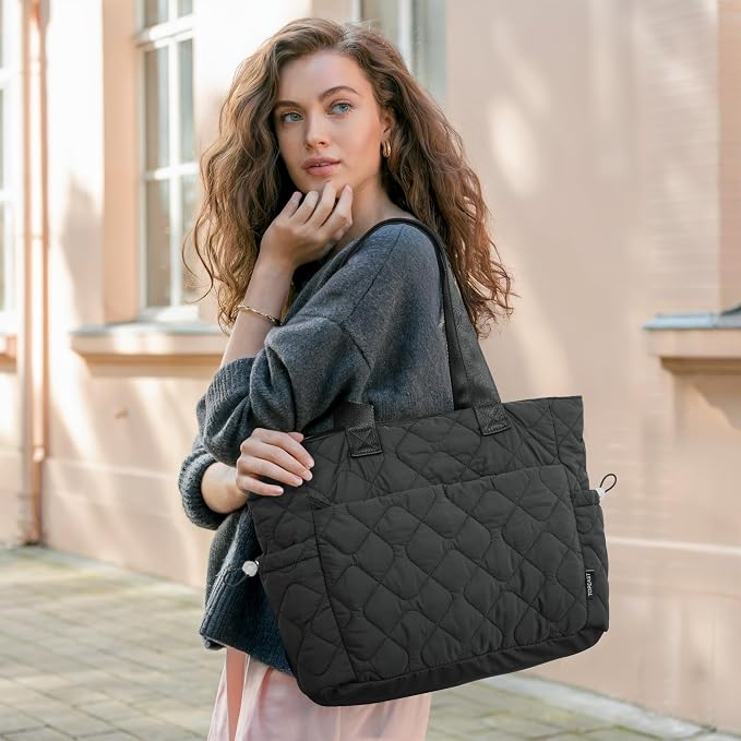 TOPEAST Tote Bag for Women, Large Puffer Tote Bag - Image 2