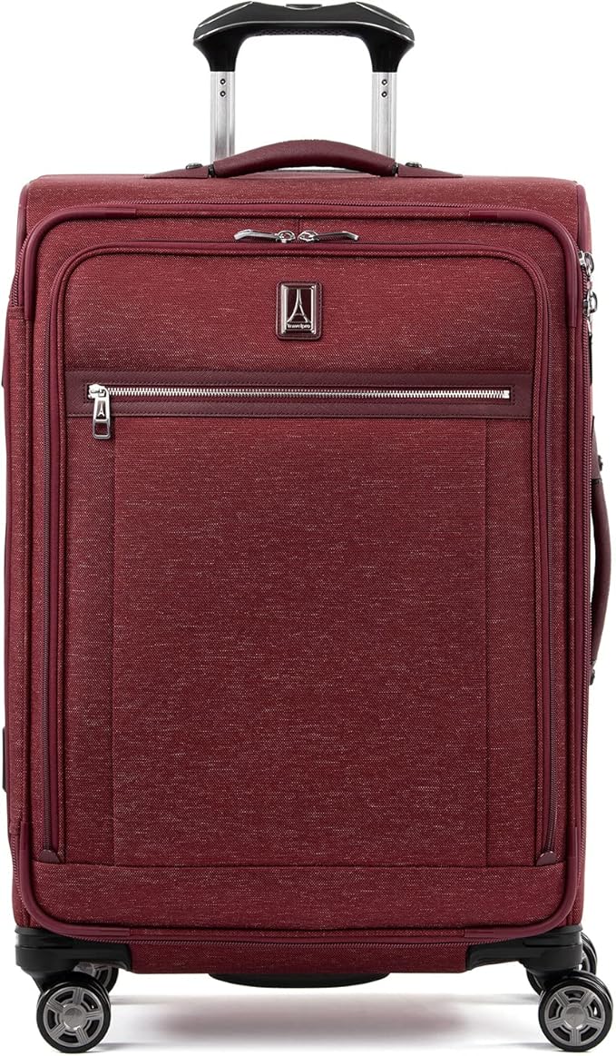 Travelpro Platinum Elite Softside Expandable Checked Luggage, 8 Wheel Spinner by Travelpro