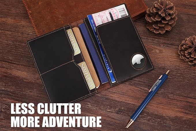 STAR VISTA Albatross Leather Travel Passport Holder, Minimalist Design - Image 6
