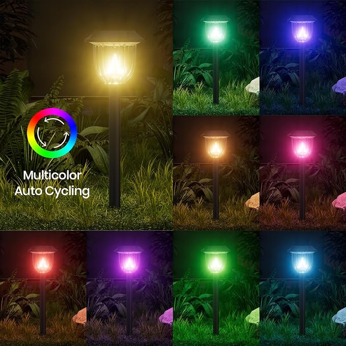 AOSEA 2 Pack Solar Pathway Lights Outdoor Waterproof - Image 5
