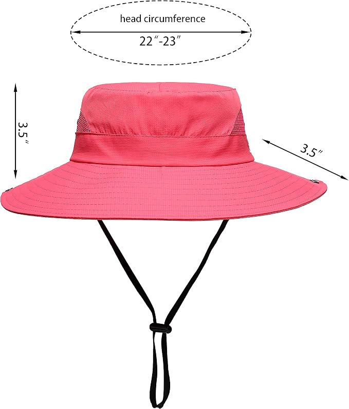 Womens Summer Sun Hat Beach Hat Wide Brim Outdoor UV Protection Hat Foldable - Image 2