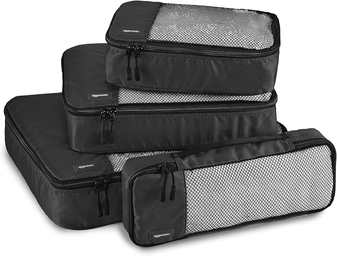 Amazon Basics Lightweight Packing Cubes Travel Organizer Set by AmazonBasics