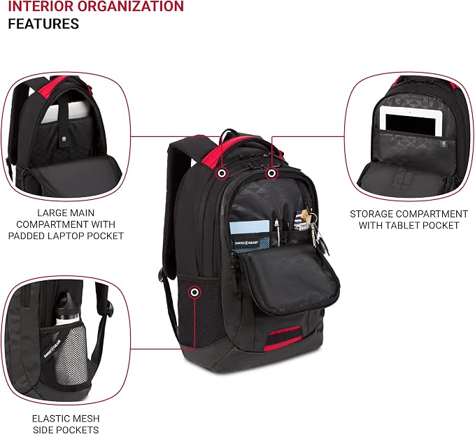 SwissGear Cecil 5505 Laptop Backpack, Camo Noir - Image 3