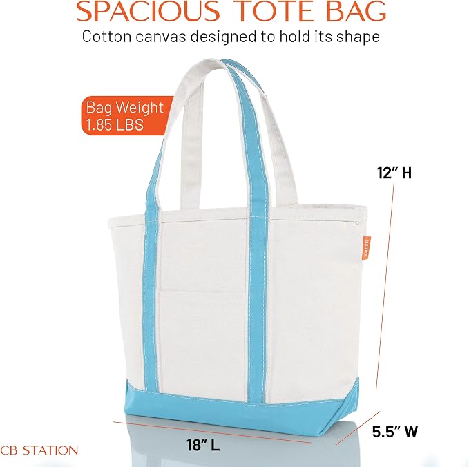 CB STATION Medium Classic Canvas Tote Bag - Image 4