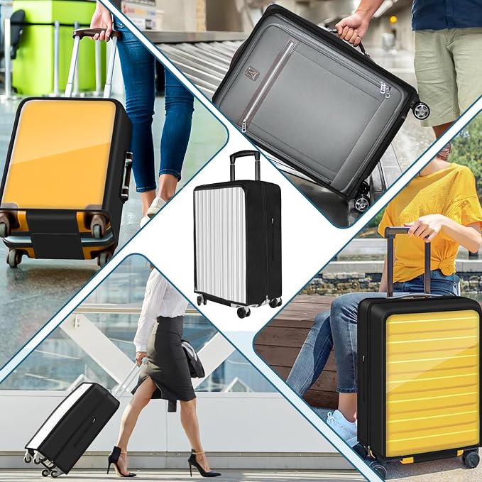 Yotako Upgraded Double Zippered Transparent PVC Suitcase Cover, No Disassembly - Image 8