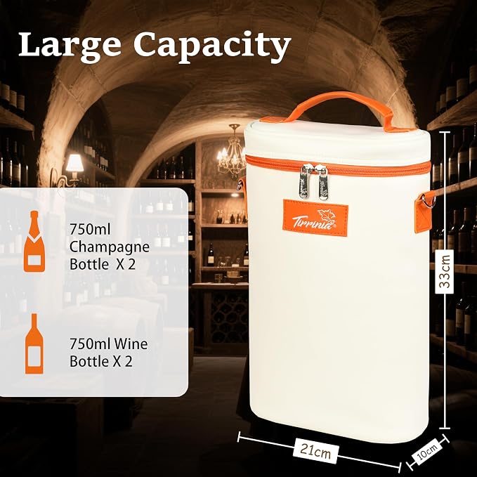 Tirrinia 2 Bottle Wine Gift Tote Carrier - Image 3