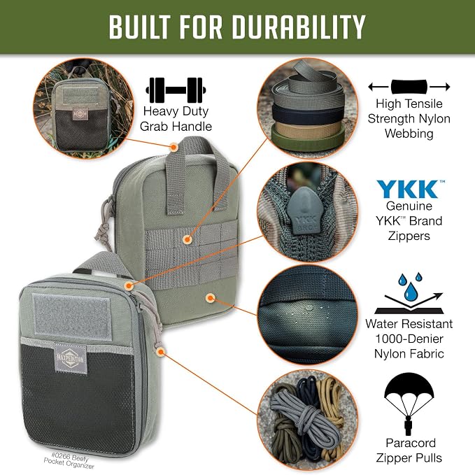 MAXPEDITION Beefy Pocket Organizer, MOLLE-Compatible, 1000D Nylon Tactical Pouch - Image 3
