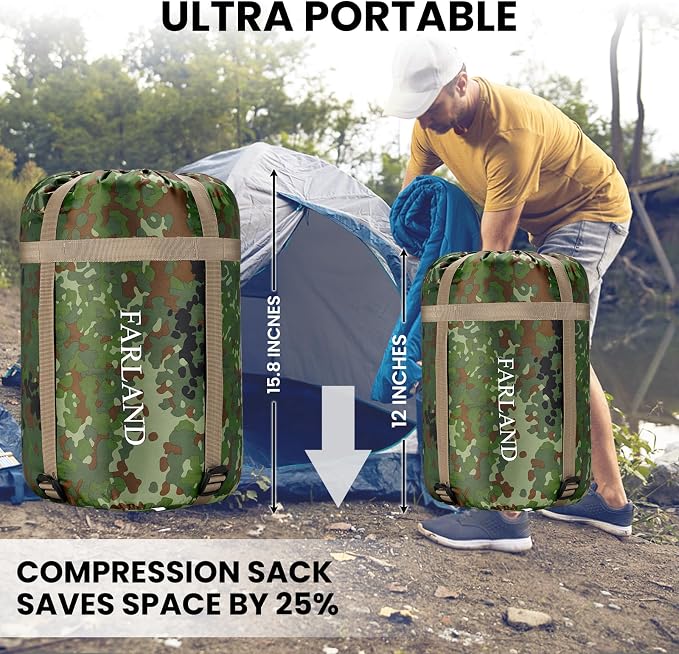 FARLAND Sleeping Bags 30℉ for Adults Teens Kids - Image 5