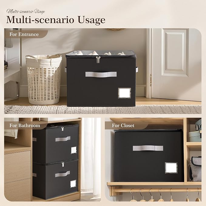 Criusia Shoe Organizer for Closet, Foldable Shoe Storage Organizer - Image 6