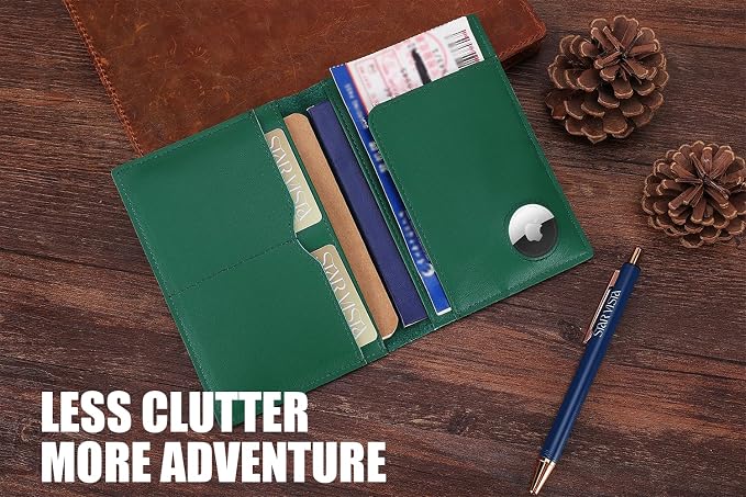 STAR VISTA Albatross Leather Travel Passport Holder, Minimalist Design - Image 6