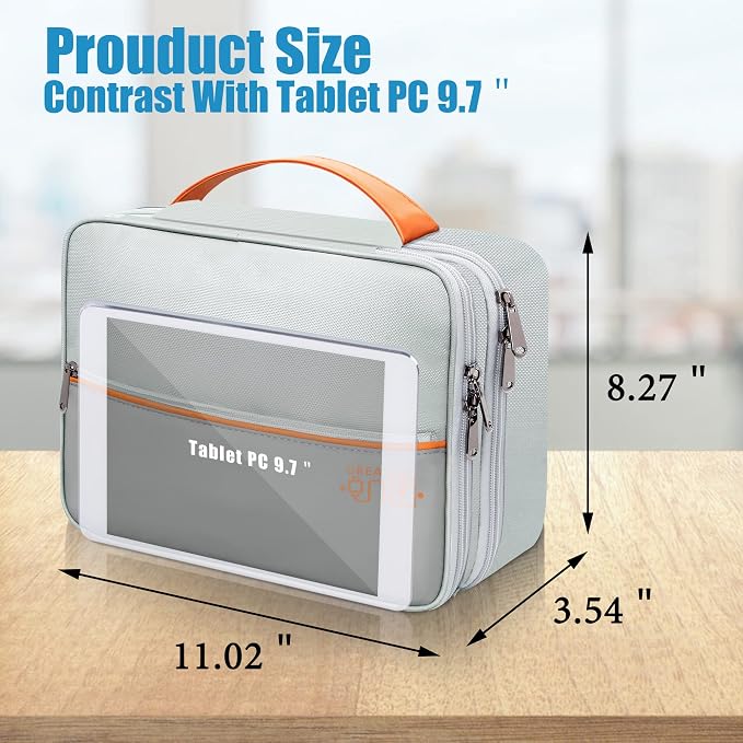 SELLYFELLY Electronics Travel Organizer, Double Layer Cable Organizer Bag - Image 2